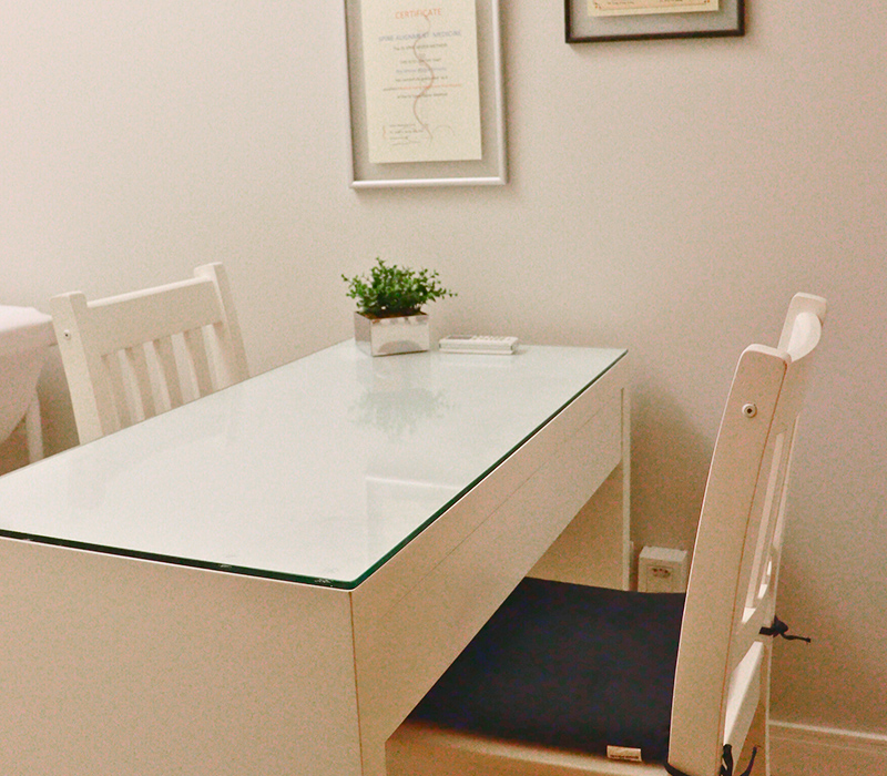 Interior da Clínica B. Health